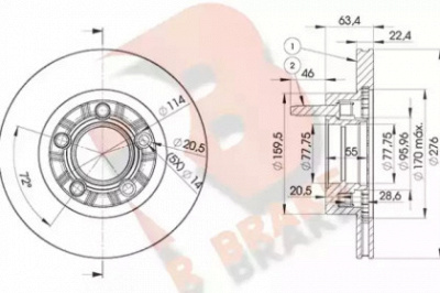 R BRAKE 78rbd17924 -  Тормозной диск
